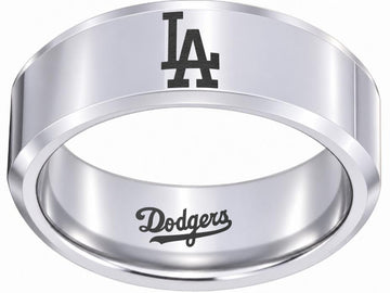 LA Dodgers Ring | Silver Wedding Ring | Customizable