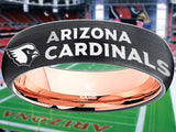 Arizona Cardinals Ring Black & Rose Gold Wedding Band | Sizes 5 - 13 #arizonacardinals #nfl