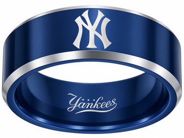New York Yankees Ring | Blue & Silver | Customizable