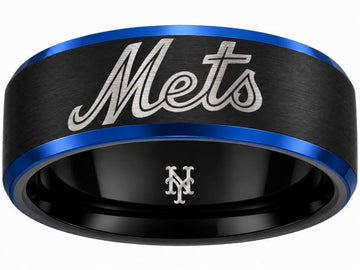 NY Mets Ring | Black & Blue | Customizable