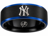 New York Yankees Ring | Black & Blue | Customizable