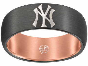 New York Yankees Ring | Grey & Rose Gold | Customizable