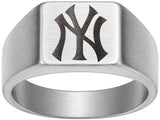 New York Yankees Ring | Silver Signet Ring | Customizable