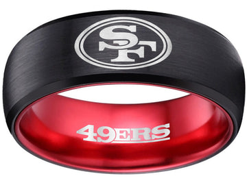 San Francisco 49ers Ring | Black & Red | Customizable
