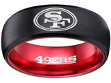 San Francisco 49ers Ring | Black & Red | Customizable
