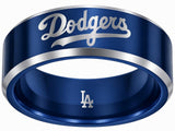 LA Dodgers Ring | Blue & Silver | Wedding Band