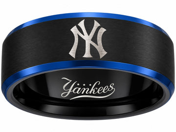 New York Yankees Ring | Black & Blue | Customizable