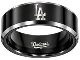 LA Dodgers Ring | Black & Silver | Customizable