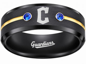 Cleveland Guardians Ring | Black Gold & Blue | Customizable