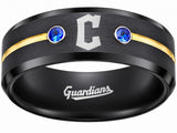 Cleveland Guardians Ring | Black Gold & Blue | Customizable