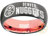 Denver Nuggets Ring: Grey & Rose Gold Wedding Band | Sizes 6-13 | #Denver #Nuggets #5280