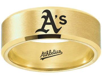 Oakland A's Ring | Brushed Gold | Customizable