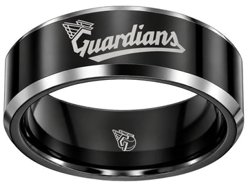 Cleveland Guardians Ring | Black & Silver | Customizable