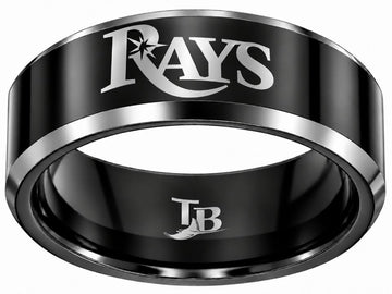 Tampa Bay Rays Ring | Black & Silver | Customizable