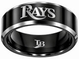 Tampa Bay Rays Ring | Black & Silver | Customizable