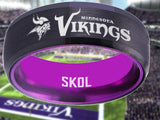 Minnesota Vikings Ring Black & Purple Wedding Band | Sizes 6-13 #vikings #skol #nfl