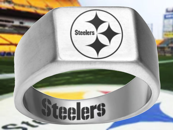 Pittsburgh Steelers Ring Silver 10mm Ring | Sizes 8-12 #pittsburgh #steelers