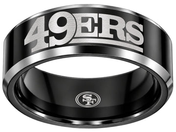 San Francisco 49ers Ring | Black & Silver | Customizable