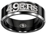 San Francisco 49ers Ring | Black & Silver | Customizable