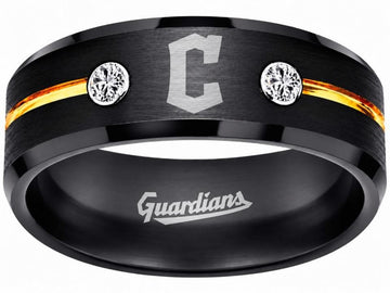 Cleveland Guardians Ring | Black & Gold | Customizable