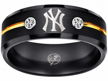New York Yankees Ring | Black & Gold | Customizable