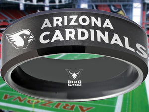 Arizona Cardinals Ring Matte Black Wedding Band | Sizes 6 - 13 #arizonacardinals #nfl