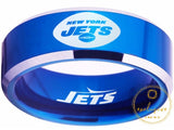 New York Jets Ring Blue & Silver Wedding Ring Sizes 4 - 17 #jets #nyjets