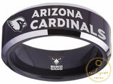 Arizona Cardinals Ring Black & Silver Wedding Band | Sizes 4 - 17 #arizonacardinals #nfl