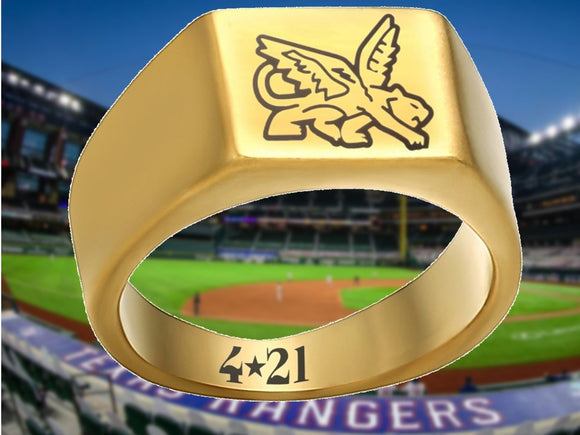 Texas Rangers Ring Gold & Black 10mm Ring | Sizes 8-12 #texasrangers