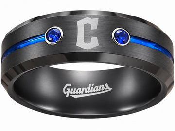 Cleveland Guardians Ring | Black & Blue | Customizable