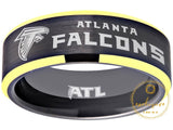 Atlanta Falcons Ring Black & Gold Wedding Band | Sizes 6 - 13 #atlanta #falcons #nfl