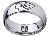 Kansas City Chiefs Ring Silver Wedding Band | Sizes 6-13 #chiefs