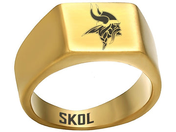 Minnesota Vikings Ring Gold 10mm Ring | Sizes 8-12 #vikings #skol #nfl