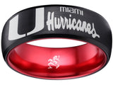 Miami Hurricanes Ring Black & Red Wedding Band | Sizes 6-13 #miami #hurricanes #TheU