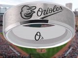 Baltimore Orioles Ring Orioles Silver Wedding Ring #orioles #mlb Sizes 6 - 13