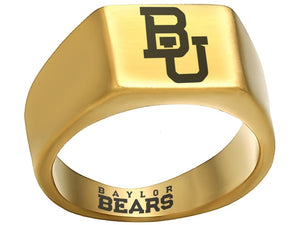 Baylor Bears Ring Gold Titanium Baylor Ring | Sizes 8-12 #bu #baylor #bears