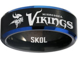 Minnesota Vikings Ring Black & Blue Wedding Band | Sizes 6-13 #vikings #skol #nfl