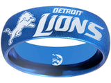 Detroit Lions Ring Blue Wedding Band | Sizes 6-13 #detroit #lions #nfl