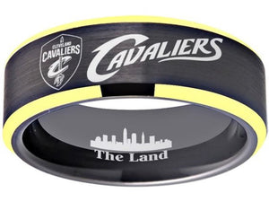 Cleveland Cavaliers Ring Cavs Black & Gold Wedding Ring Sizes 6 - 13 #cavs #nba