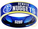 Denver Nuggets Ring: Blue & Gold Wedding Band | Sizes 6-13 | #Denver #Nuggets #5280