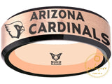 Arizona Cardinals Ring Rose Gold & Black Wedding Band | Sizes 6 - 13 #arizonacardinals #nfl