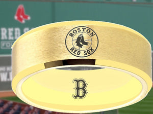 Boston Red Sox Ring Red Sox Wedding Ring Gold Sizes 6 - 13 #redsox