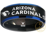 Arizona Cardinals Ring Black & Blue Wedding Band | Sizes 6 - 13 #arizonacardinals #nfl