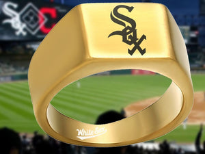 Chicago White Sox Ring Gold Titanium Ring Sizes 8 - 12 #whitesox #mlb