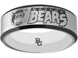 Baylor Bears Ring Silver & Black Wedding Band | Sizes 6-13 #bu #baylor #bears