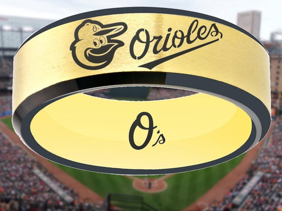 Baltimore Orioles Ring matte gold & black logo Ring #orioles #mlb