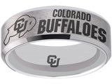 Colorado Buffaloes Ring Silver Wedding Band | Sizes 6-13 #buffs #ncaa