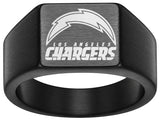 Chargers Signet Ring | Black | Customizable