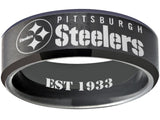 Pittsburgh Steelers Ring Black Wedding Band | Sizes 6-13 #pittsburgh #steelers