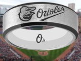 Baltimore Orioles Ring silver & black Wedding Ring #orioles #mlb